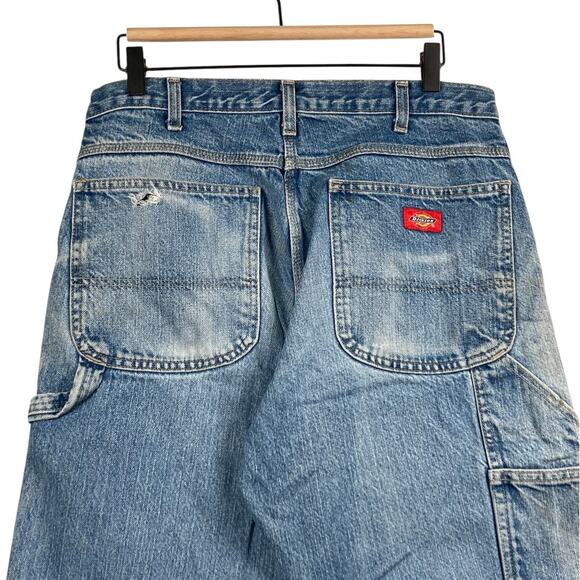 Vintage Dickies Distressed Carpenter Denim Shorts 32 - Picture 6 of 7
